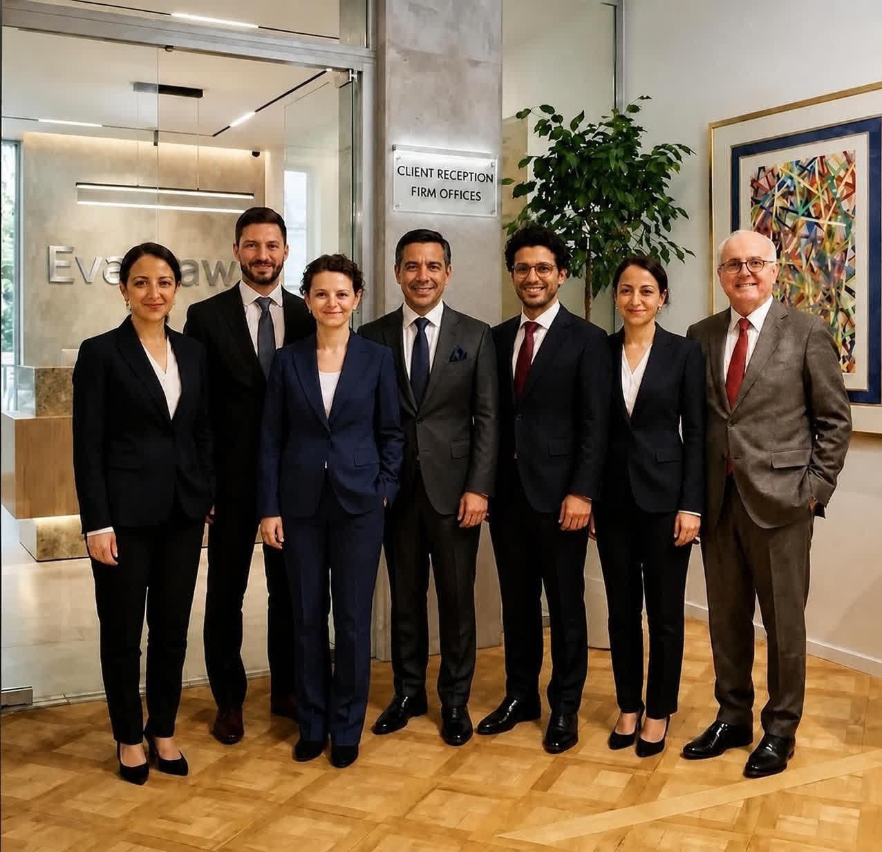 Eva Soldati-Schnyder and the Eva Law team in Lucerne