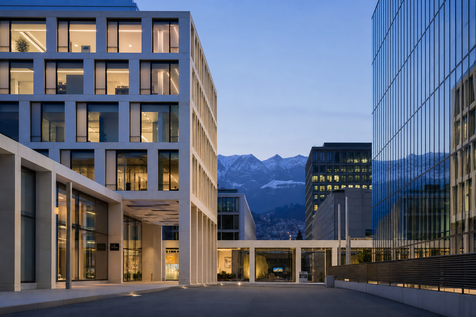 Modern Swiss commercial architecture